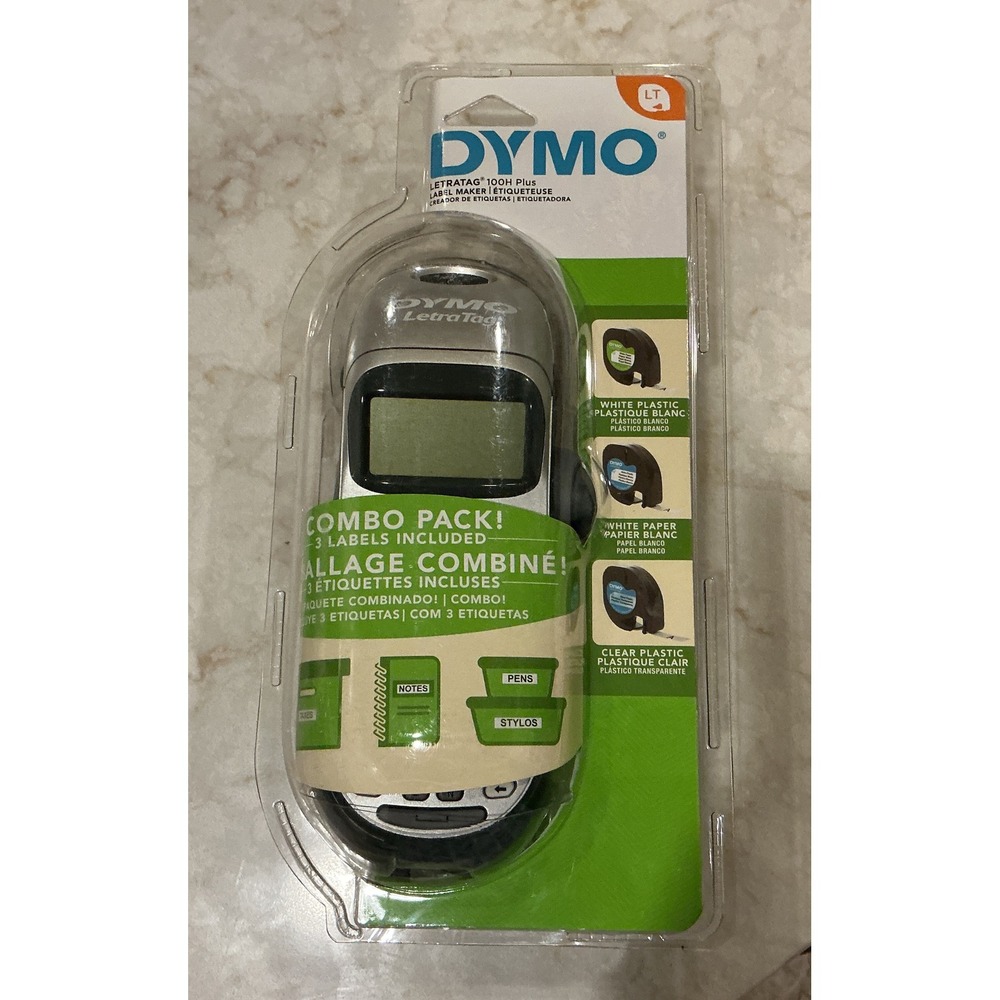 DYMO LetraTag‎ 100H Plus Label Maker Combo Pack with 3 Label Refills New